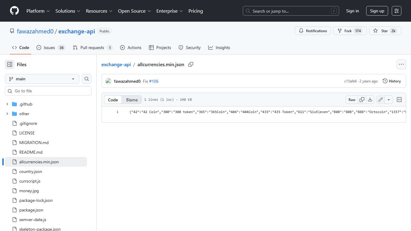 exchange-api/allcurrencies.min.json at main · fawazahmed0/exchange-api · GitHub