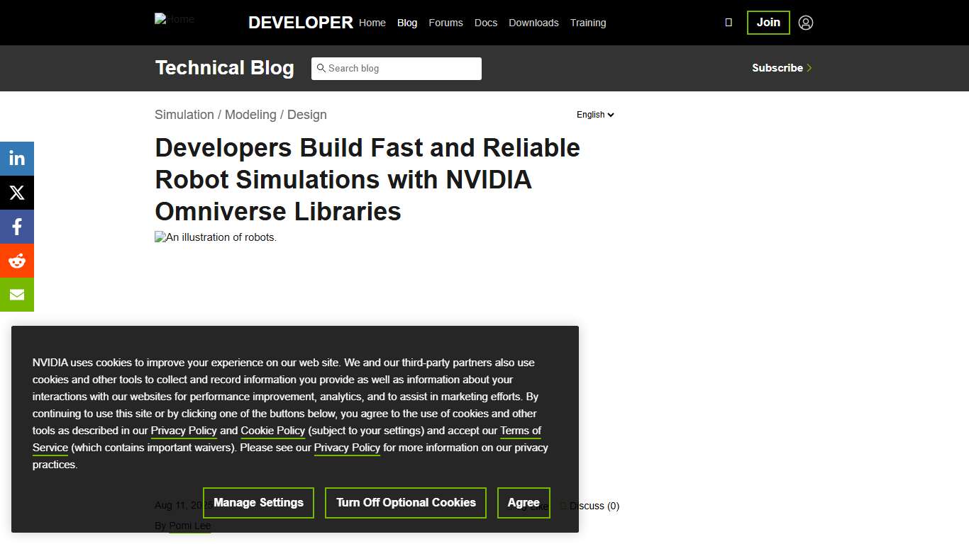 Developers Build Fast and Reliable Robot Simulations with NVIDIA Omniverse Libraries NVIDIA Technical Blog
